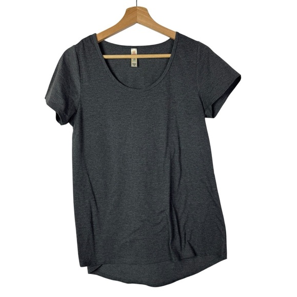 Lularoe Dark Gray Scoop Neck Short Sleeve T-Shirt XS - Picture 1 of 4